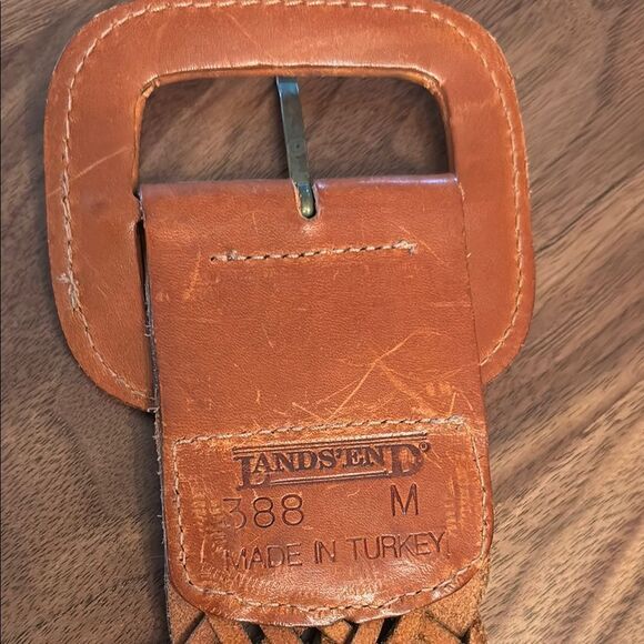 Vintage Land\'s End Wide Braided Leather Belt - M main image 6